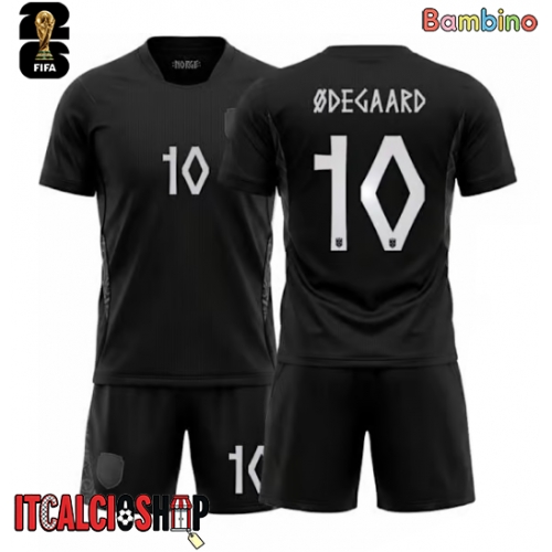 Norvegia Martin Odegaard #10 Seconda Maglia Bambino Mondiali 2026 Manica Corta (+ Pantaloni corti)